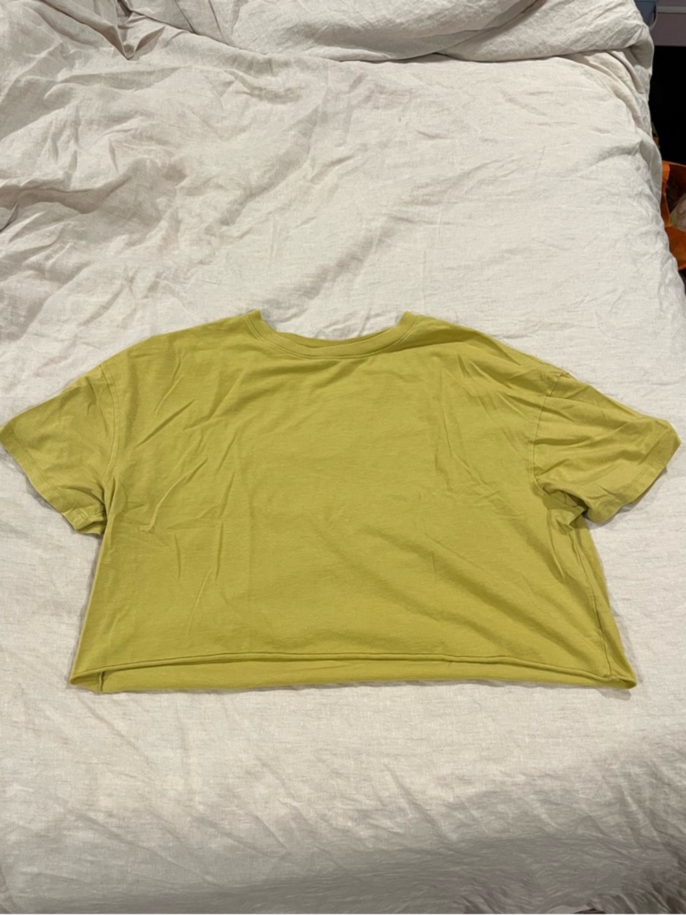 wild fable boxy Cropped Tee in Chartreuse Green